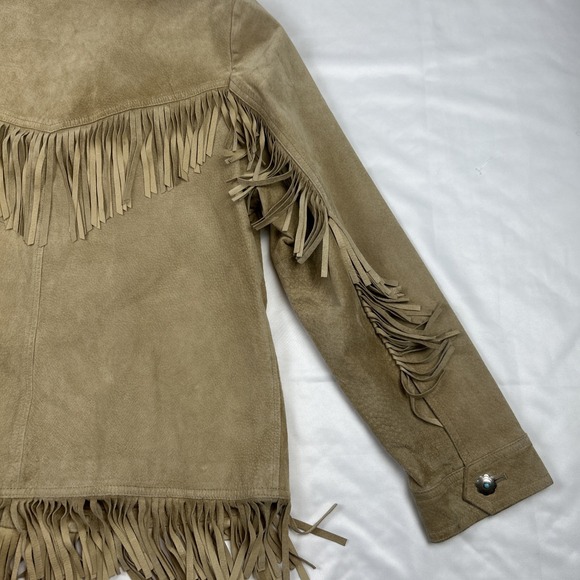Polo Ralph Lauren Suede Fringe Jacket Leather Western Concho Authentic Dry Goods - Picture 14 of 16
